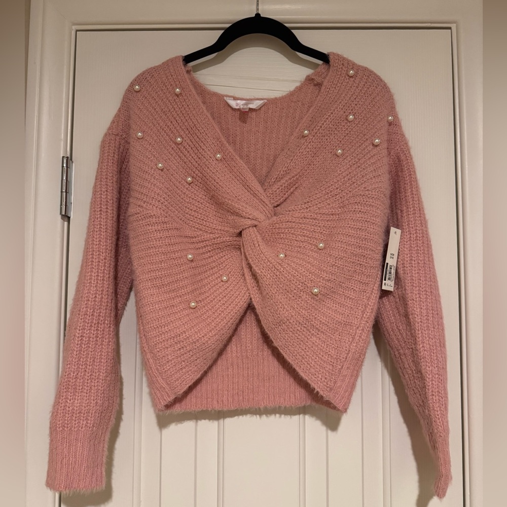No Boundaries twist pearl sweater size S (3-5)